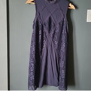 Skylar and Jade small navy dress with lace